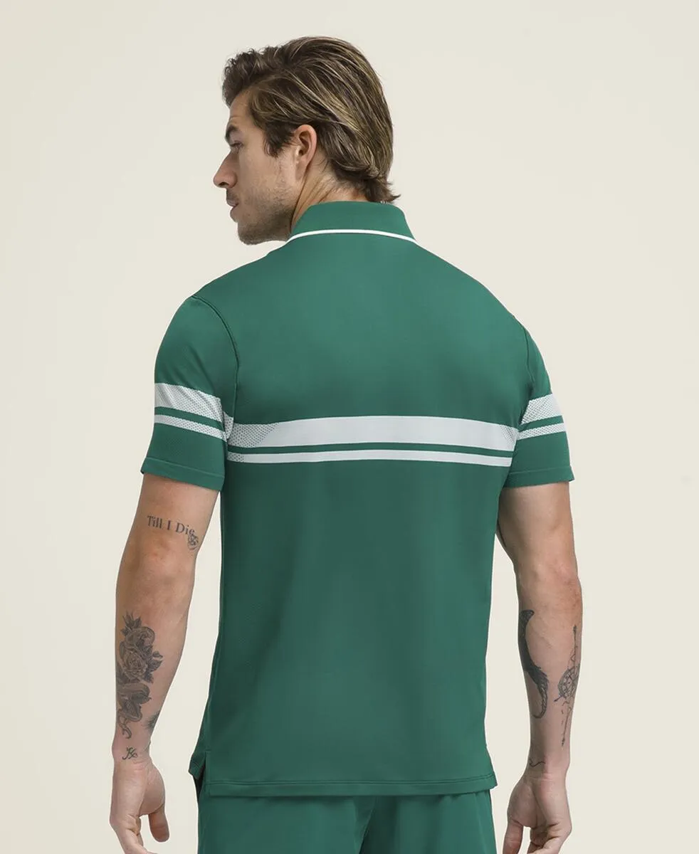 All Seasons Polo - Club Green Stripe