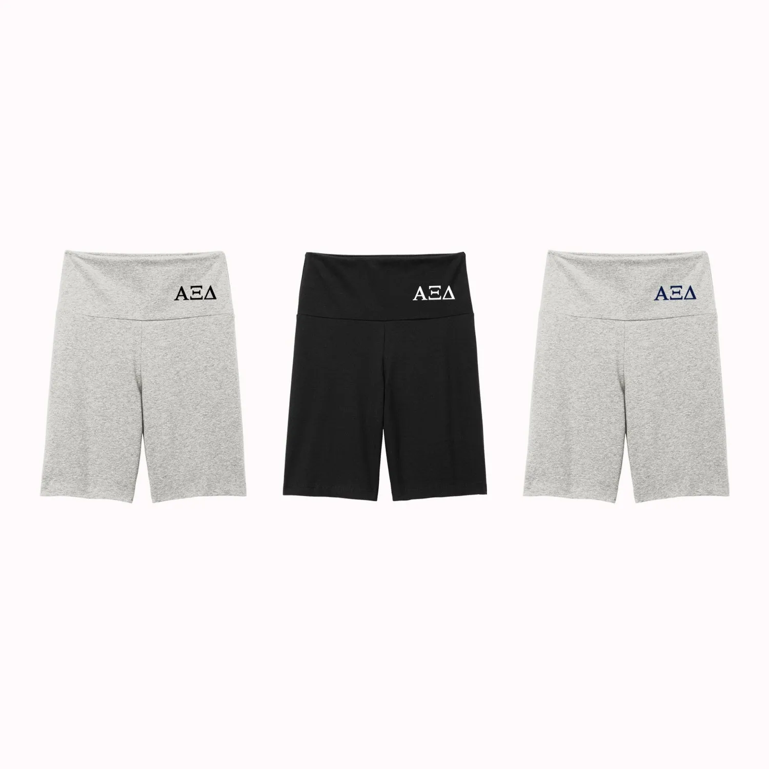Alpha Xi Delta High Waist Bike Shorts