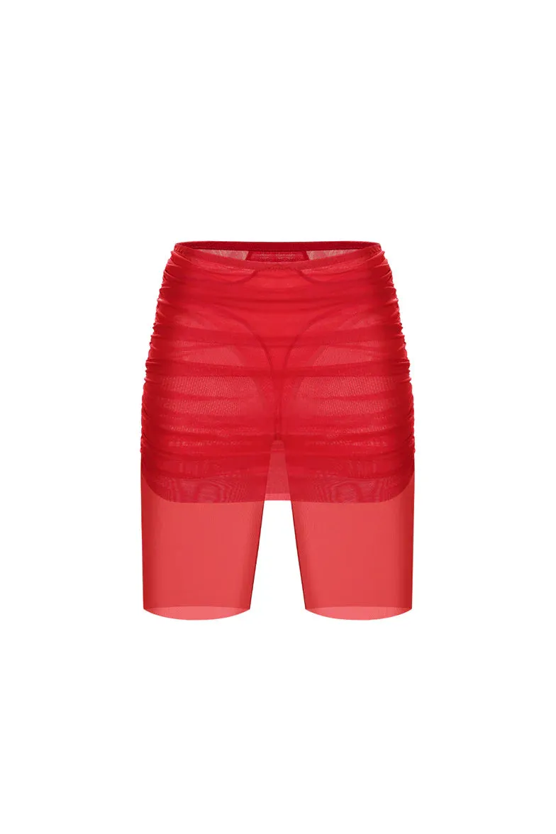 AMORA RED SHORTS