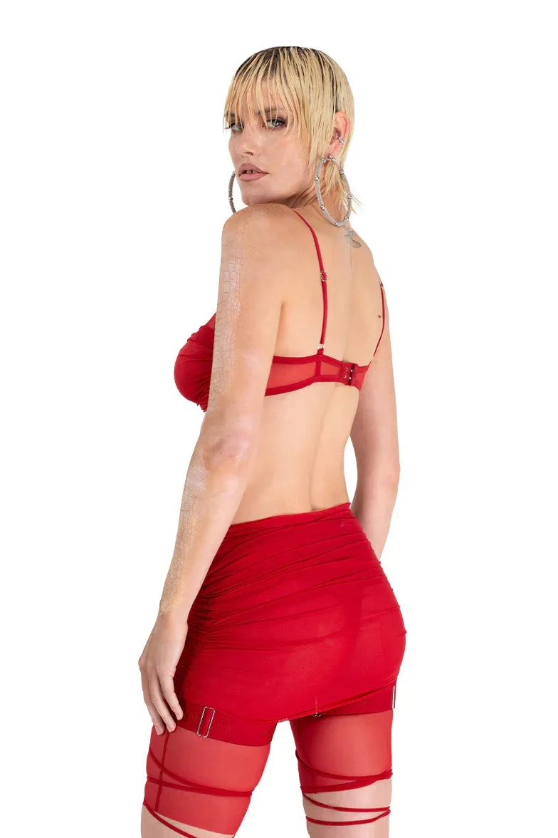 AMORA RED SHORTS