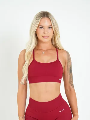 Amplify Backless Bra - Cherry Red