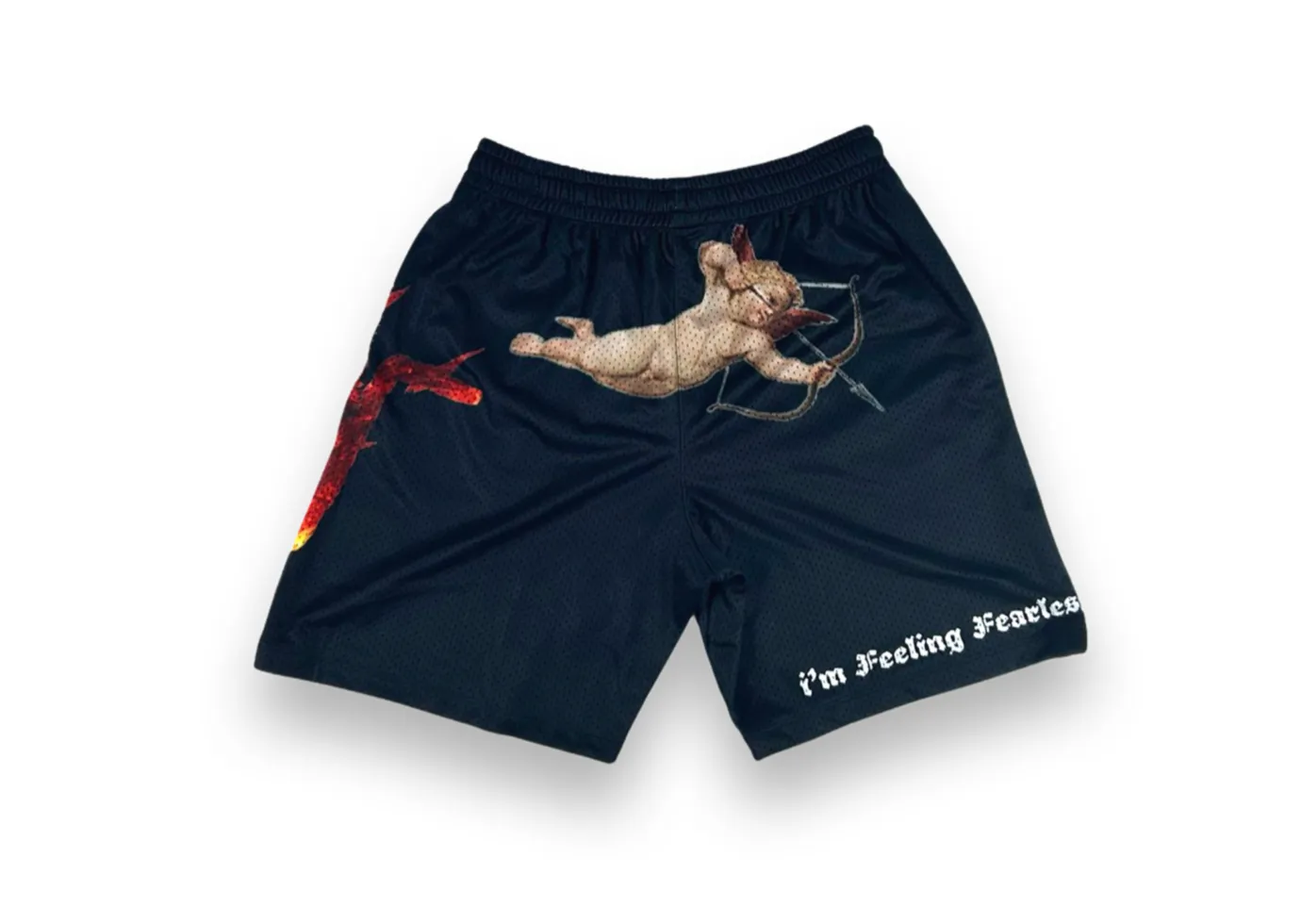 Angel Design Mesh Shorts