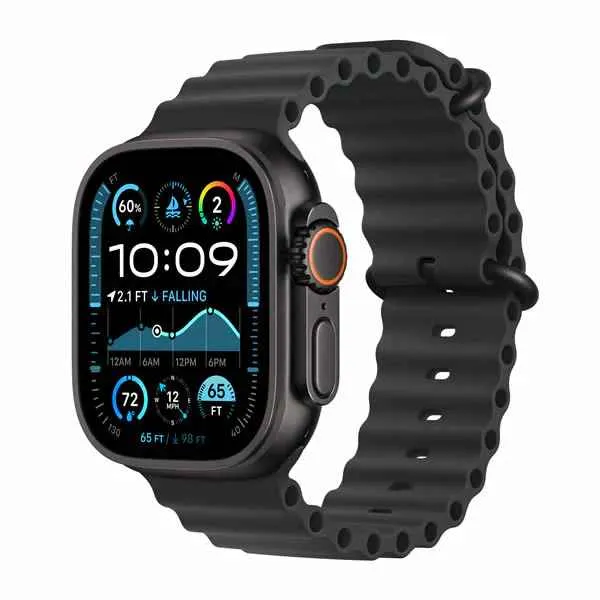 Apple Watch Ultra 2 GPS   Cellular 49mm Black Titanium Case with Black Ocean Band