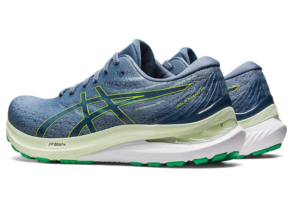 Asics Gel-Kayano 29 Men's Running Shoe - Steel Blue/Lime Zest