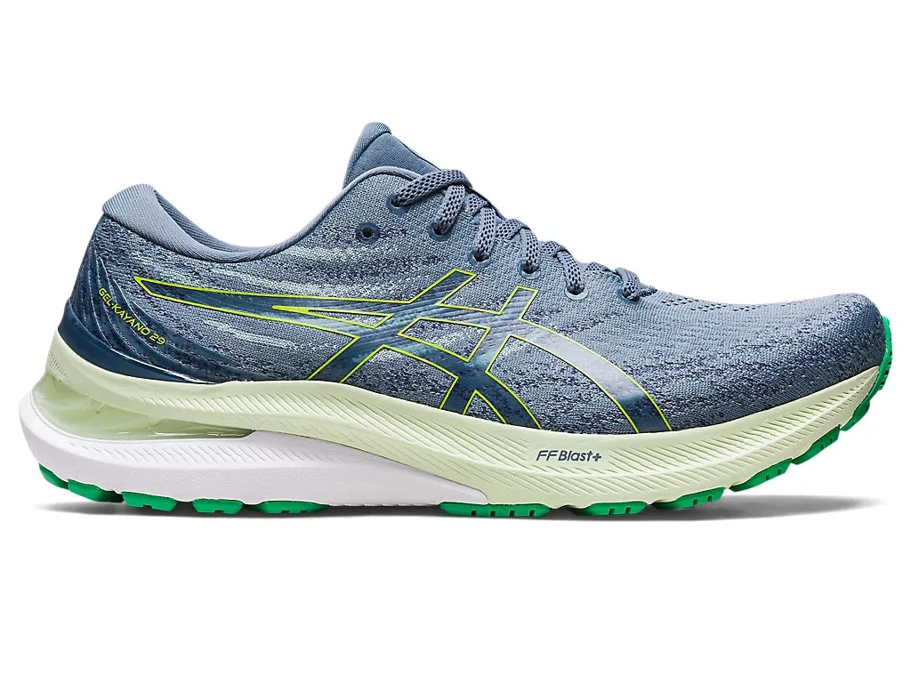 Asics Gel-Kayano 29 Men's Running Shoe - Steel Blue/Lime Zest
