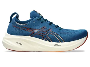 Asics Gel Nimbus 26 Men's Wide Running Shoe | Rich Navy/Faded Orange