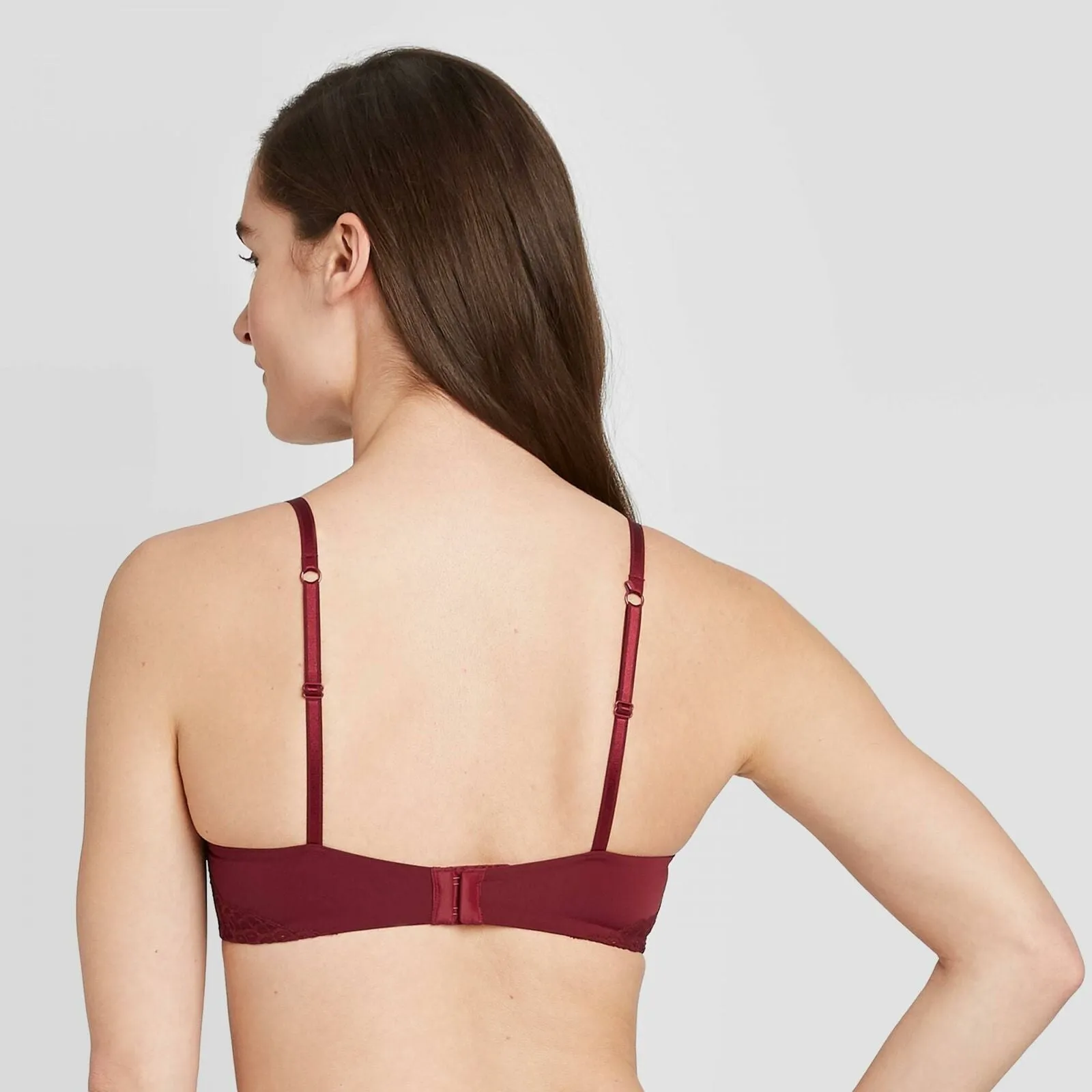 Auden Women's Bliss Lightly Lined Wirefree Bra With Lace