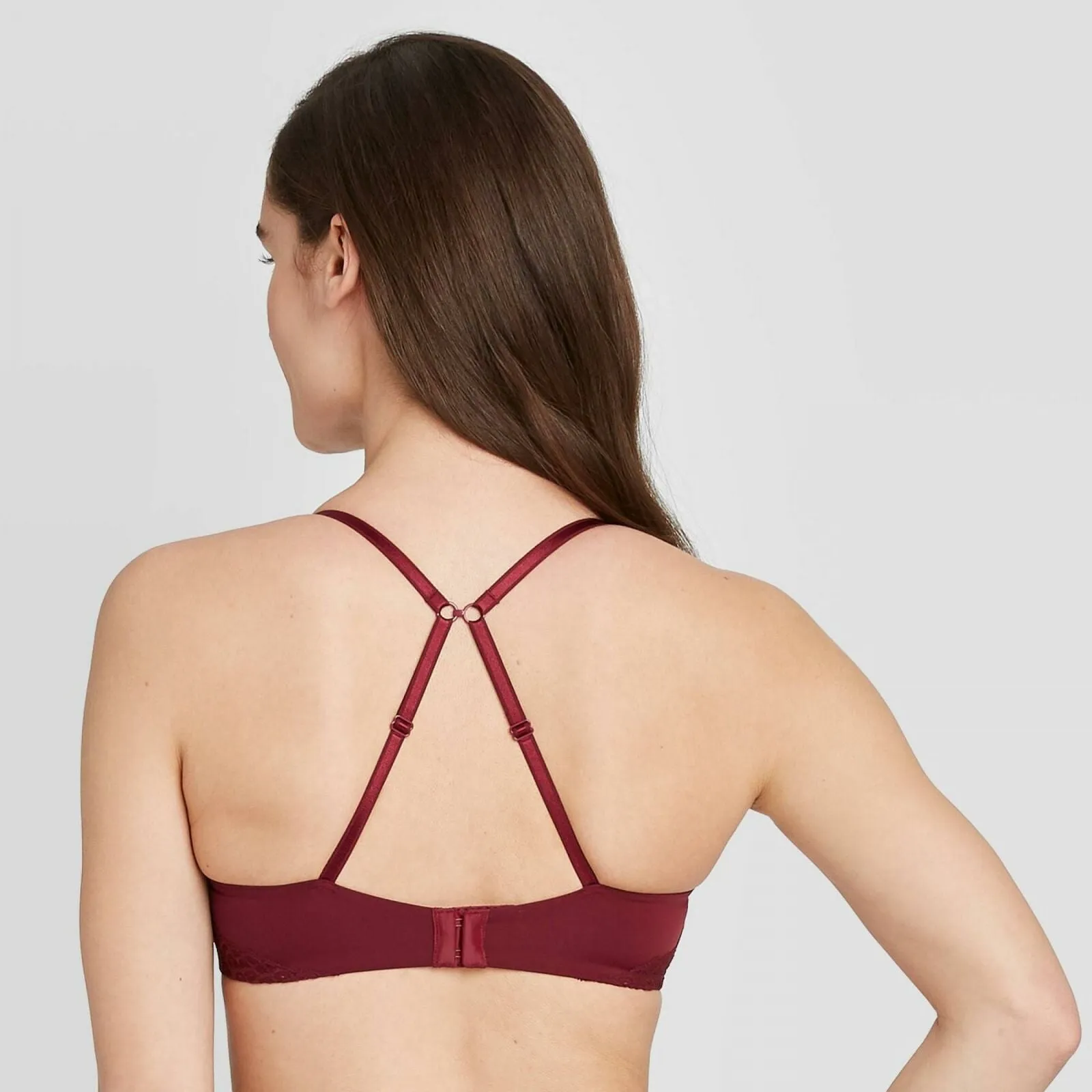 Auden Women's Bliss Lightly Lined Wirefree Bra With Lace