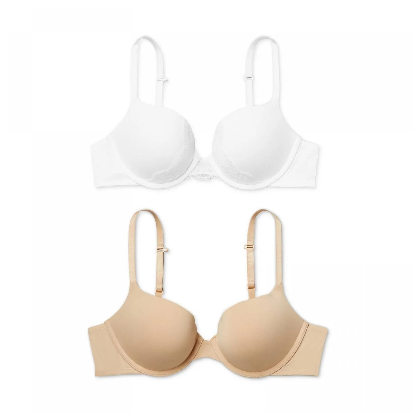 Auden Women's Lightly Lined Push-Up Bra White 38D