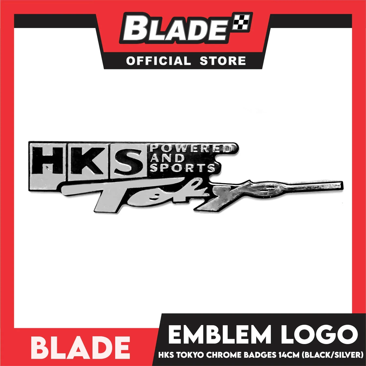 Auto Car Emblem Logo Chrome Badge Sticker Decals with 3M Adhesive 14cm BDT-173 (HKS Tokyo)