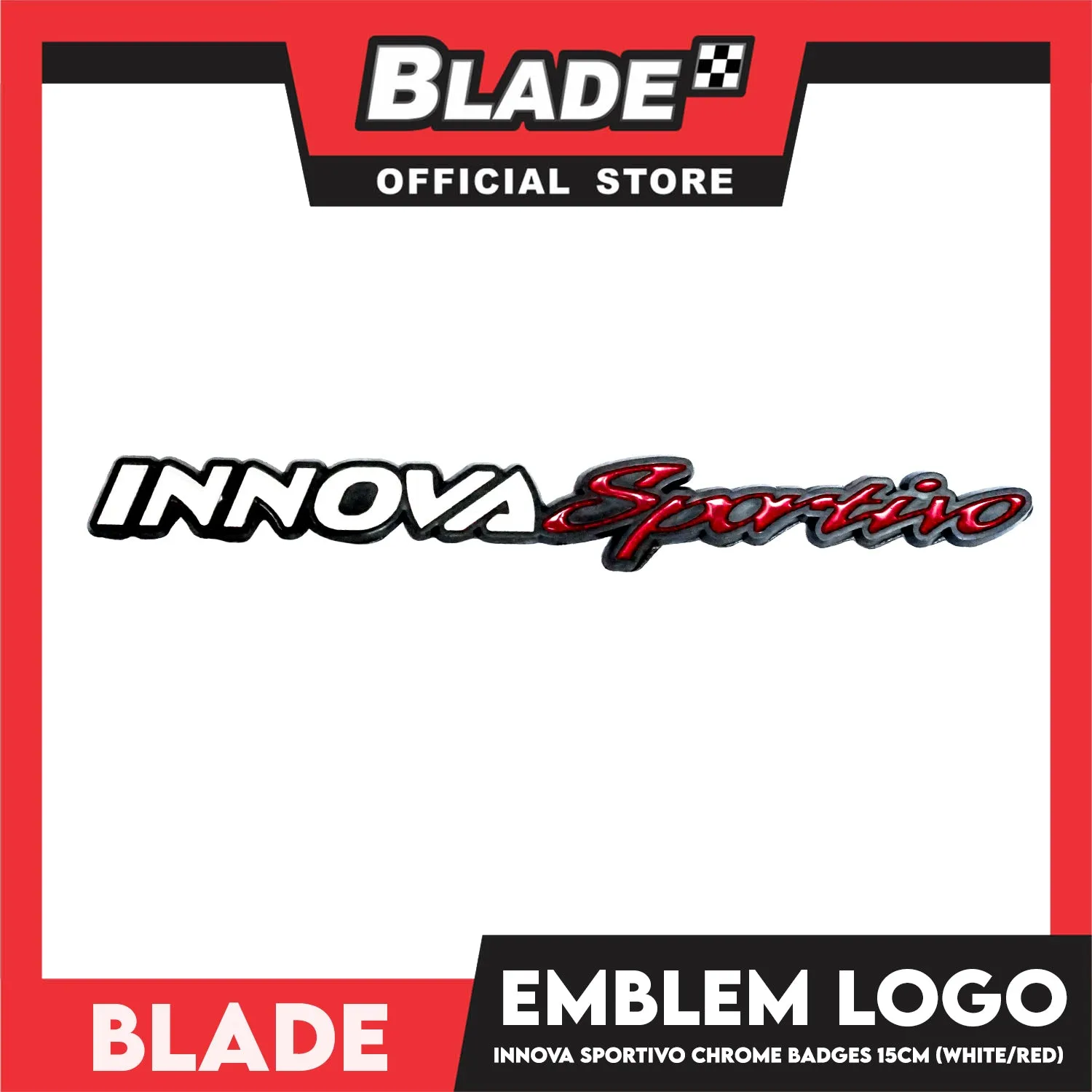 Auto Car Emblem Logo Chrome Badge Sticker Decals with 3M Adhesive for Innova 15cm (Innova Sportivo)