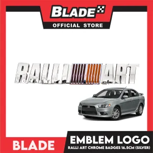 Auto Car Emblem Logo Chrome Badge Sticker Decals with 3M Adhesive for Mitsubishi 16.5cm BDT-184 (Ralli Art)