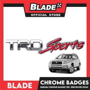 Auto Car Emblem Logo Chrome Badge Sticker Decals with 3M Adhesive for Tacoma Tundra Truck Pickup SUV Sedan 11cm BDT-162 (TRD Sports)