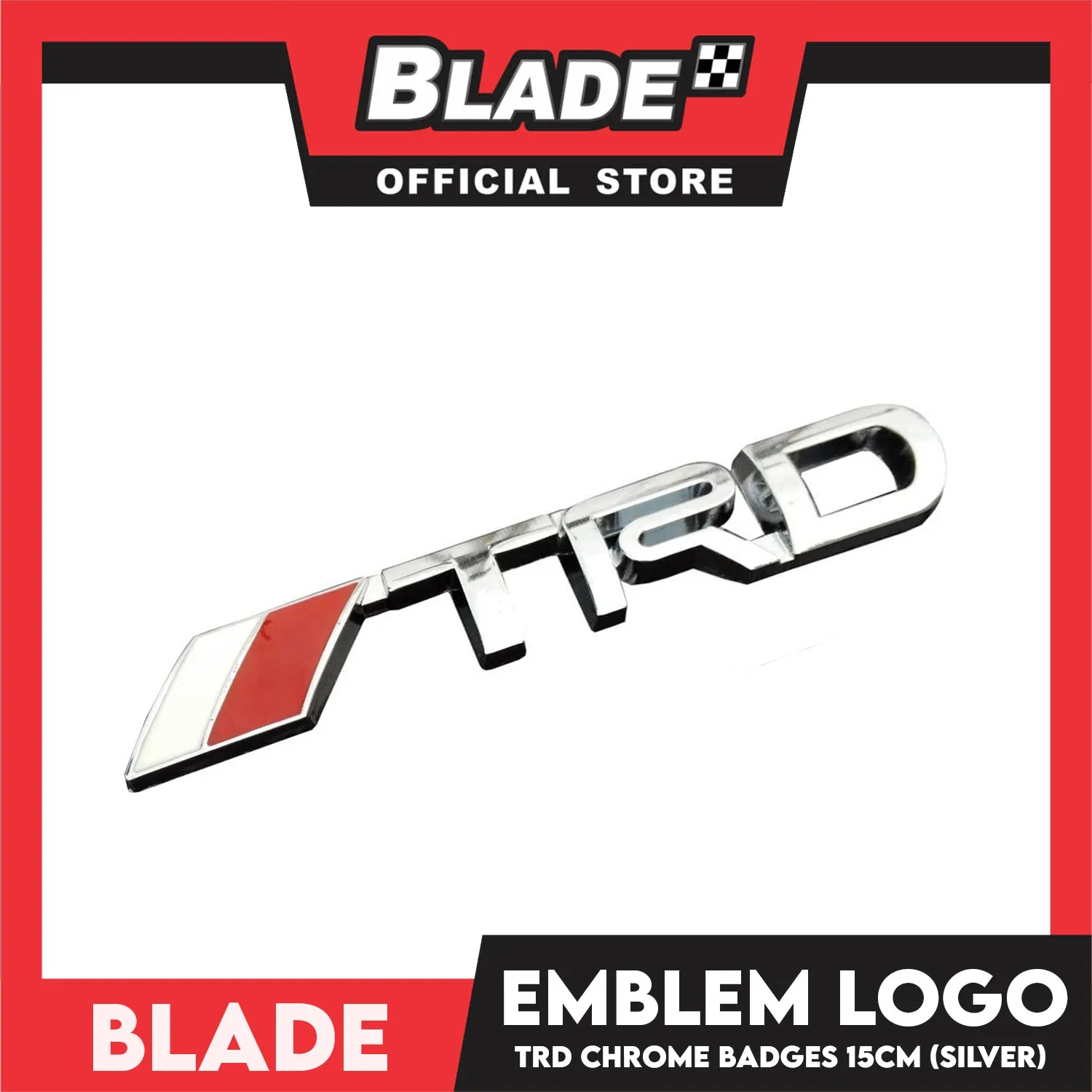 Auto Car Emblem Logo Chrome Badge Sticker Decals with 3M Adhesive for Tacoma Tundra Truck Pickup SUV Sedan 15cm BDT-174 (TRD)
