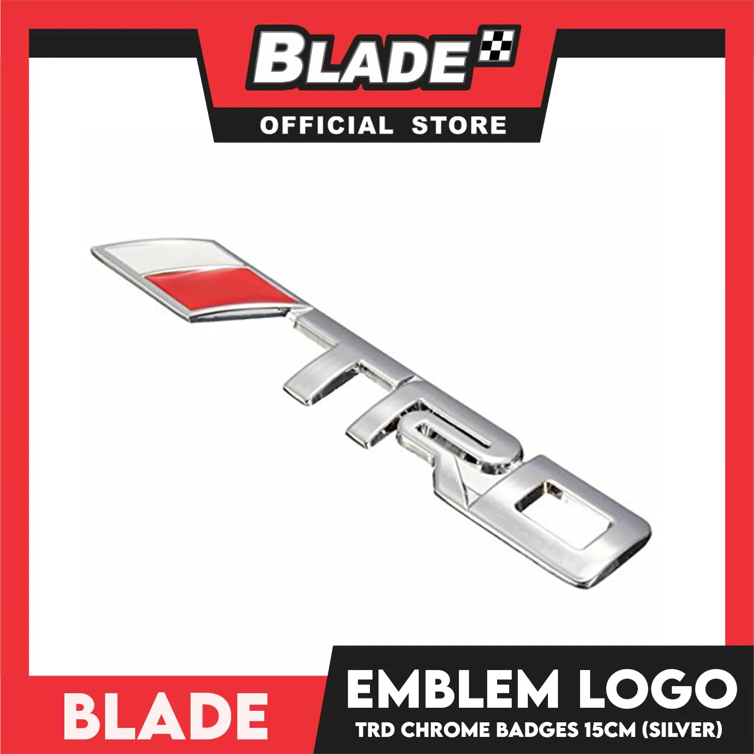 Auto Car Emblem Logo Chrome Badge Sticker Decals with 3M Adhesive for Tacoma Tundra Truck Pickup SUV Sedan 15cm BDT-174 (TRD)