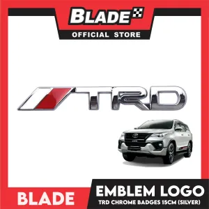 Auto Car Emblem Logo Chrome Badge Sticker Decals with 3M Adhesive for Tacoma Tundra Truck Pickup SUV Sedan 15cm BDT-174 (TRD)