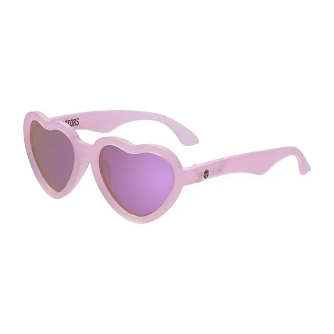 Babiators - Polarized Mirror Lens - Frosted Pink Hearts