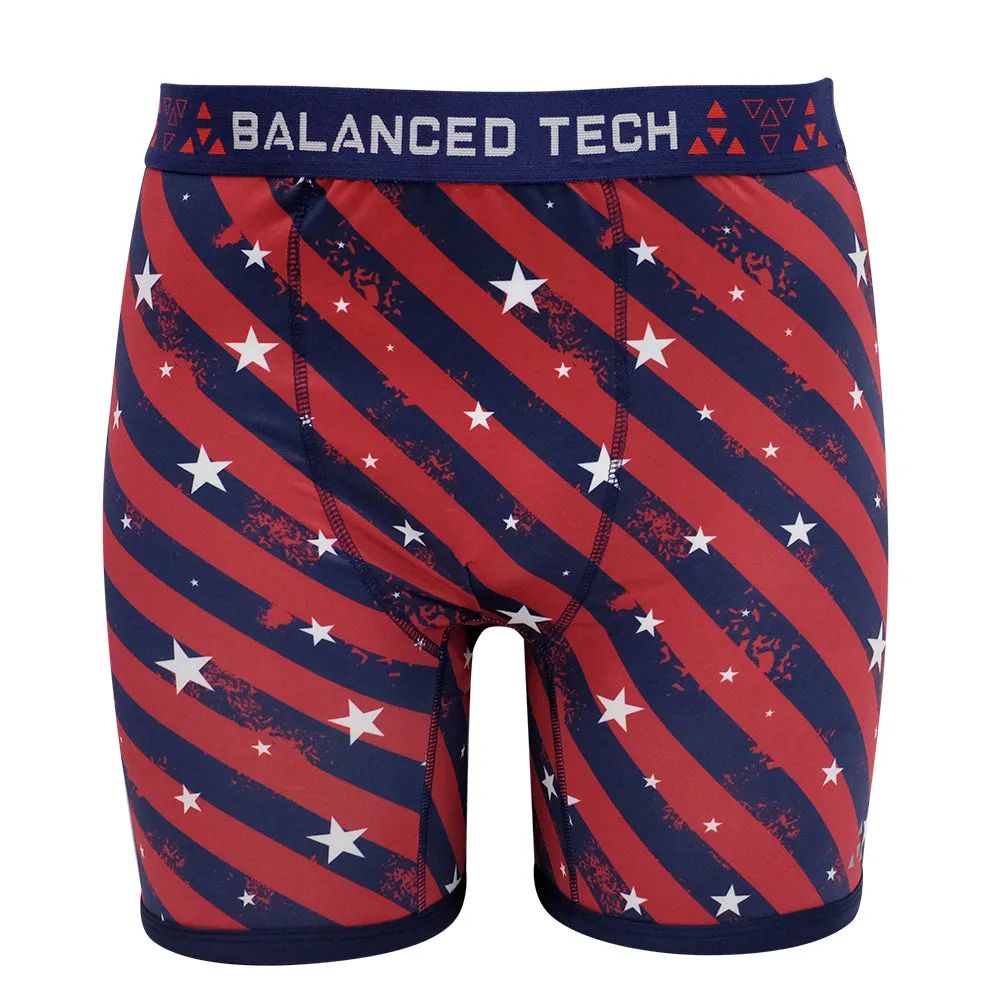 BALANCED TECH DIAGONAL RWB PERFORMANCE BOXER BRIEF