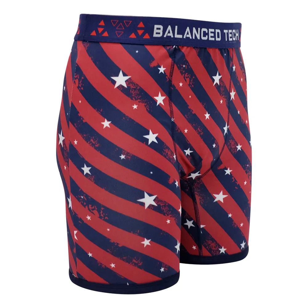BALANCED TECH DIAGONAL RWB PERFORMANCE BOXER BRIEF