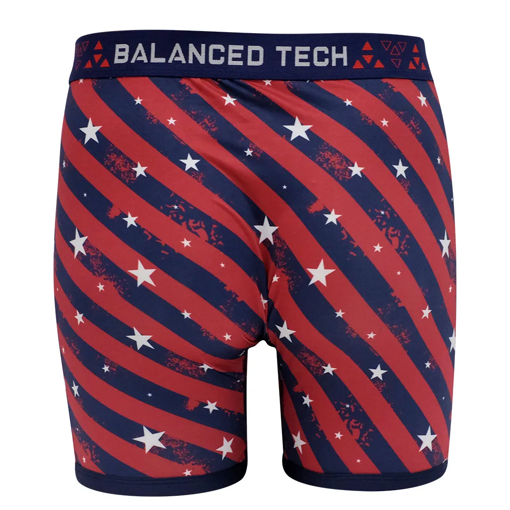 BALANCED TECH DIAGONAL RWB PERFORMANCE BOXER BRIEF