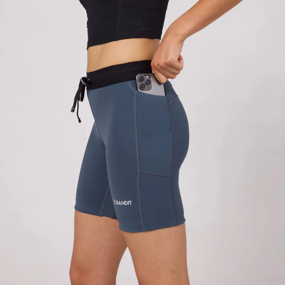 Bandit Running Stamina 7" Women's Compression Shorts - Storm Grey