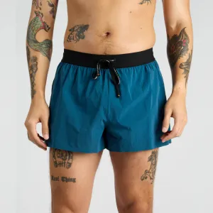 Bandit Running Vento Men's 3" Splitty Short - Deep Teal
