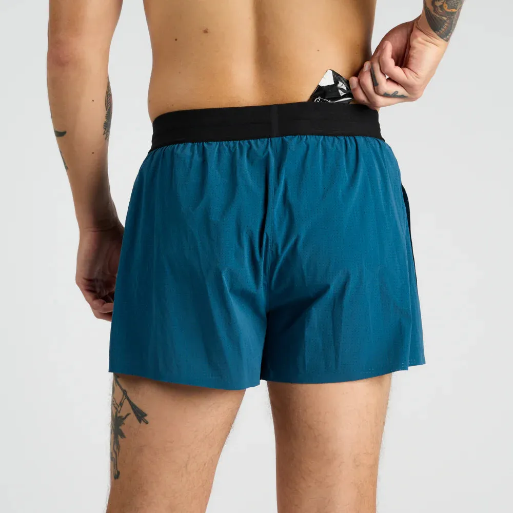Bandit Running Vento Men's 3" Splitty Short - Deep Teal