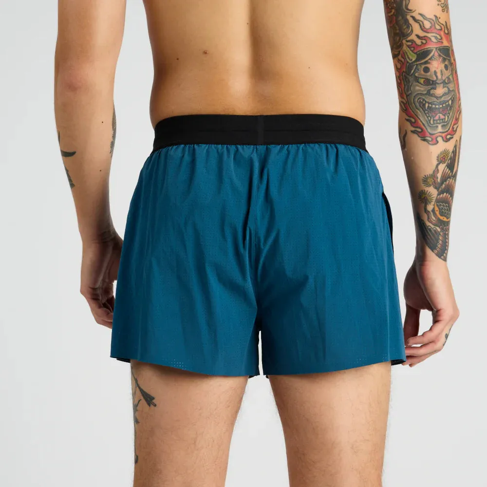 Bandit Running Vento Men's 3" Splitty Short - Deep Teal