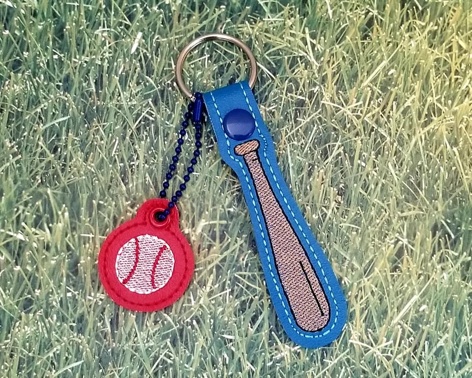 Baseball sketchy snap tab and charm set (single & Multi files included) machine embroidery design DIGITAL DOWNLOAD