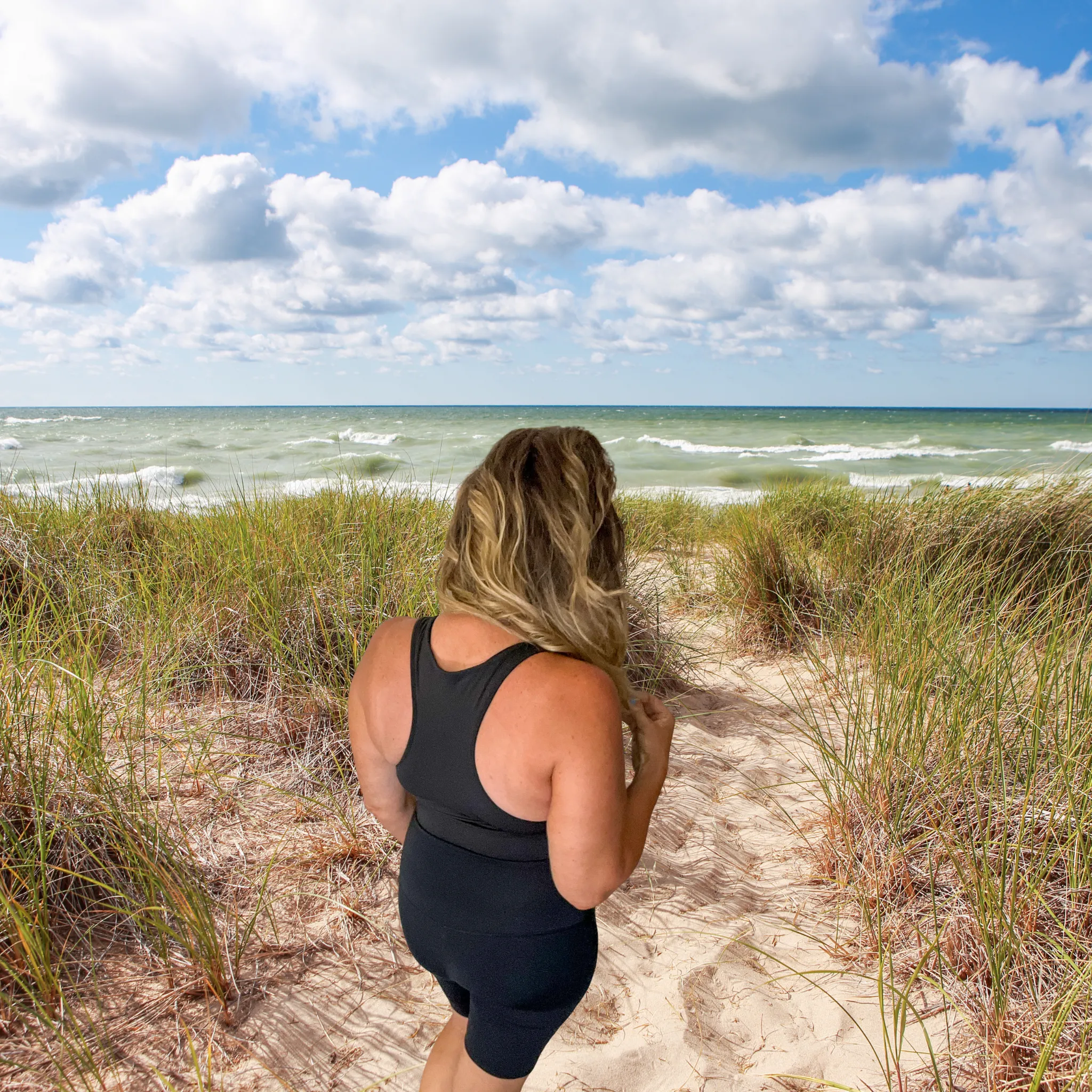 Beach Blast Racerback Support Sports Bra | Cottage Beach