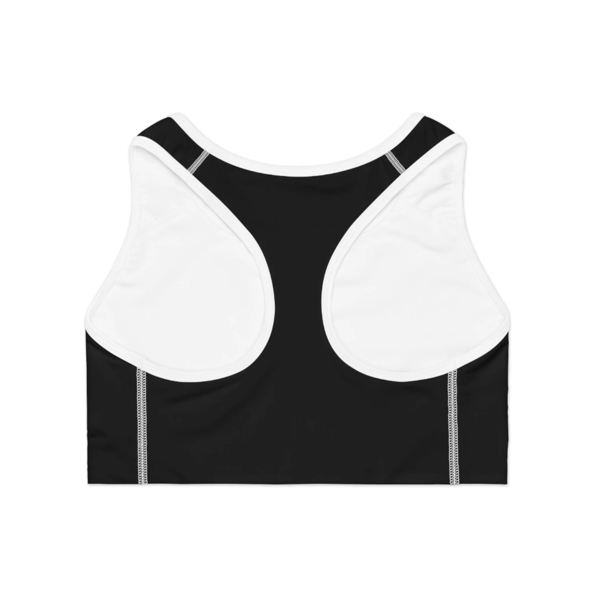 Beast Attire Black Sports Bra (AOP)
