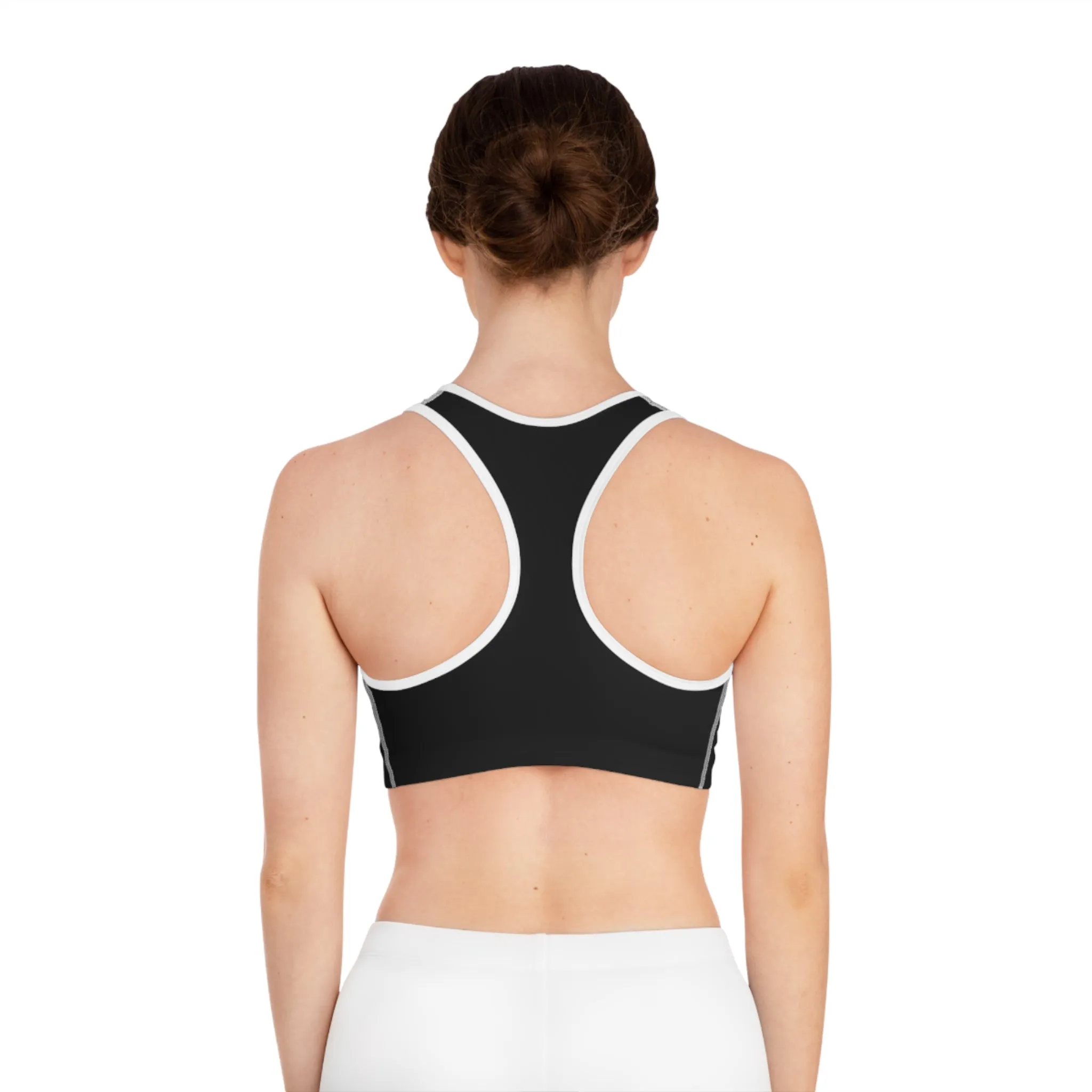 Beast Attire Black Sports Bra (AOP)