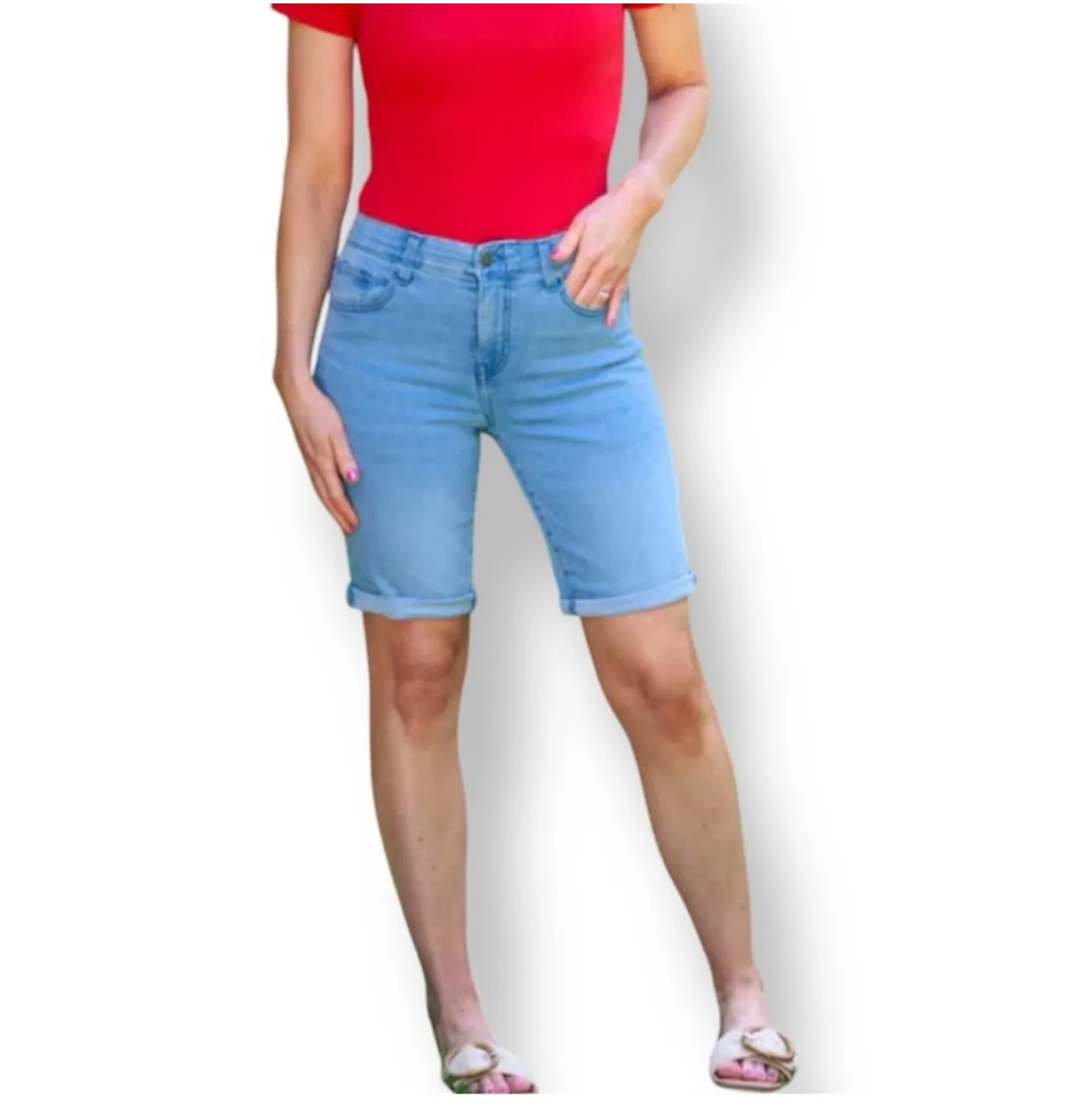 Bermuda Denim Short - Iris Wash