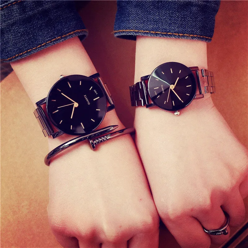 BGG Brand couple watch Fashion Stainless Steel Diamond-shaped Surface