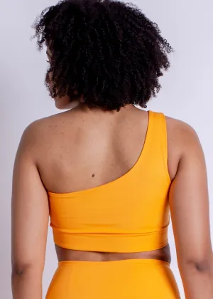 Bianca One-Shoulder Bra, Orange Zest