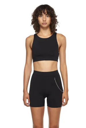 Black Sports Bra with Mesh