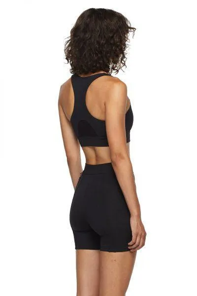 Black Sports Bra with Mesh