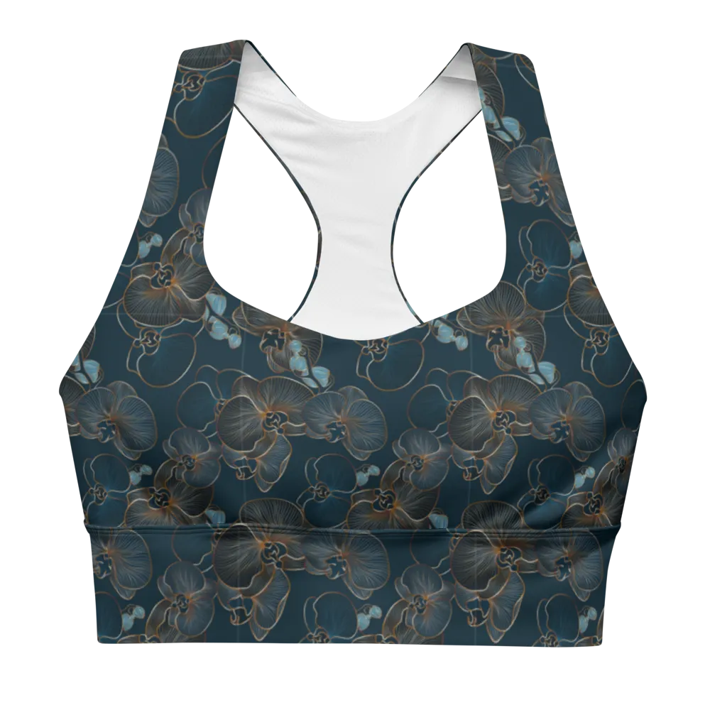 Blue Orchid Longline Sports Bra