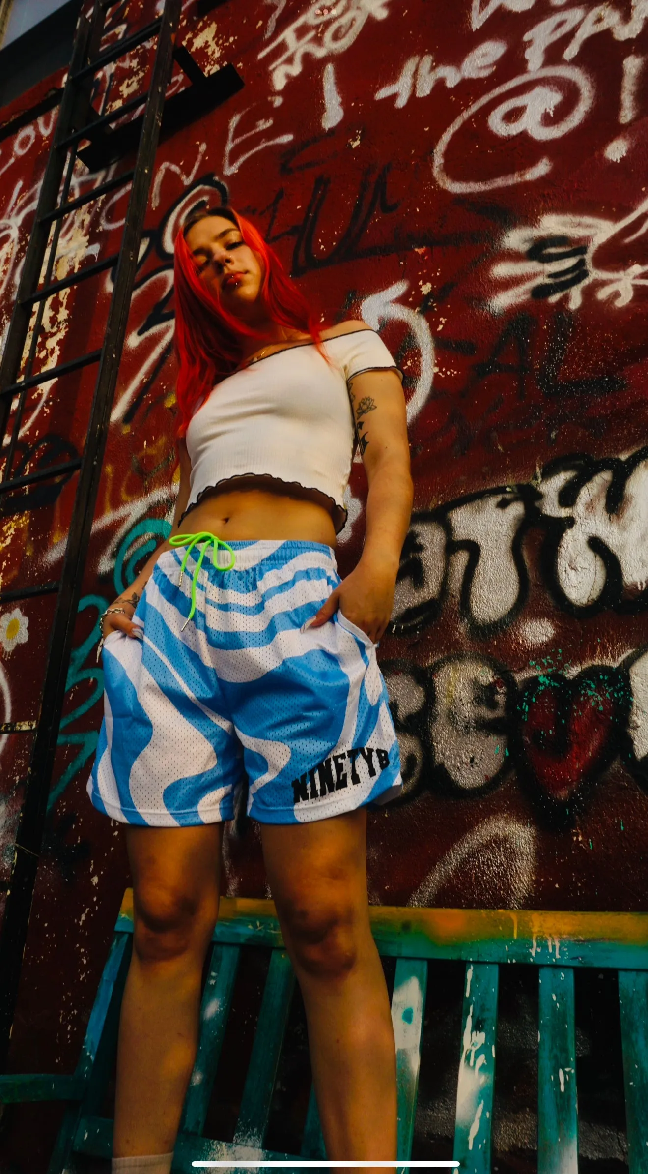 Blue Swirl Shorts
