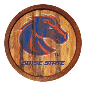 Boise State Broncos: Weathered "Faux" Barrel Top Sign