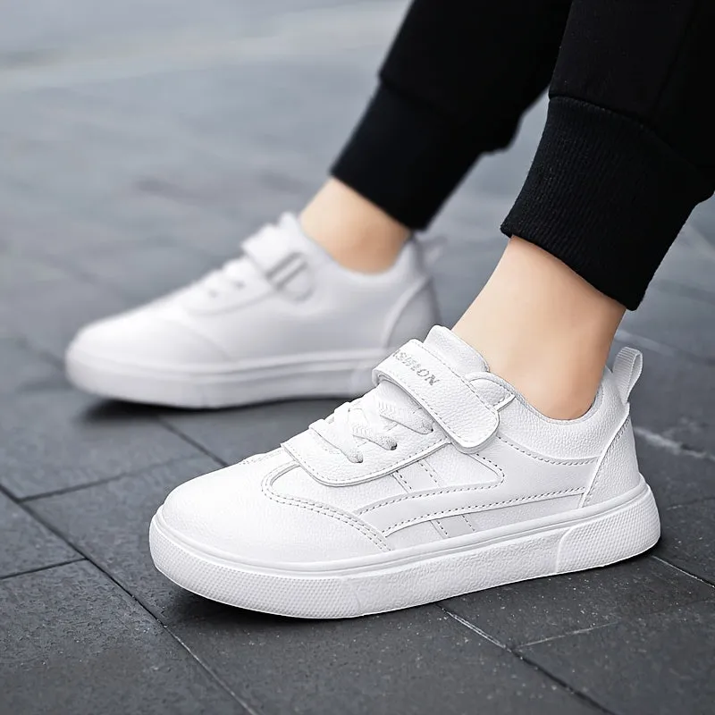Boys' Casual Simple White Sneakers