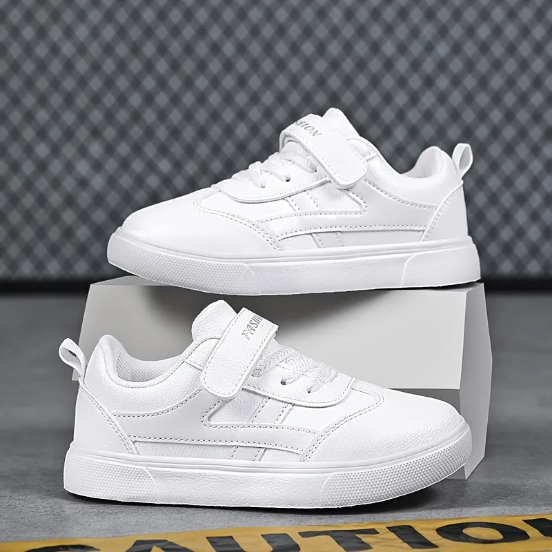 Boys' Casual Simple White Sneakers