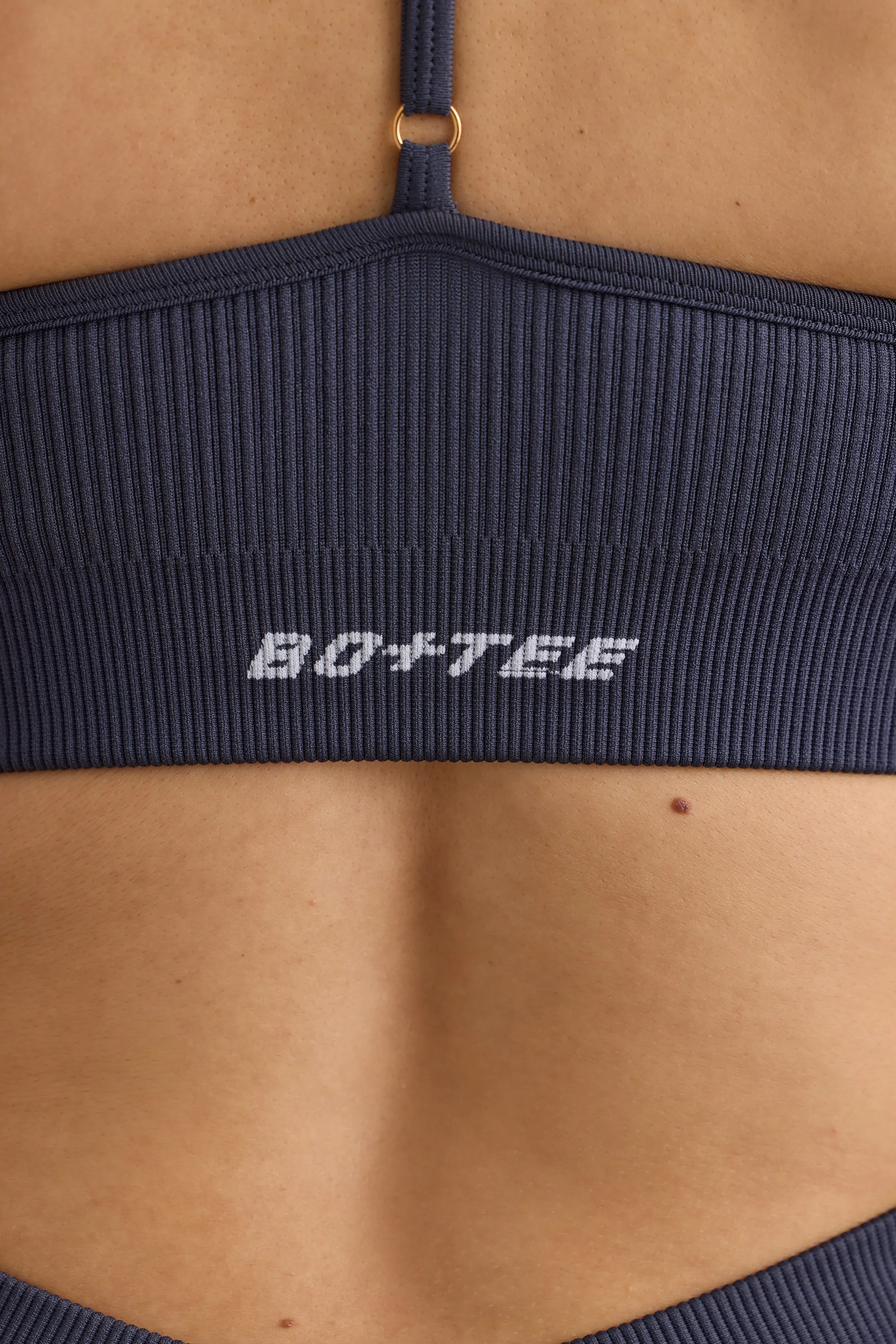 Breathe - FlexiRib Scoop Neck Sports Bra in Slate