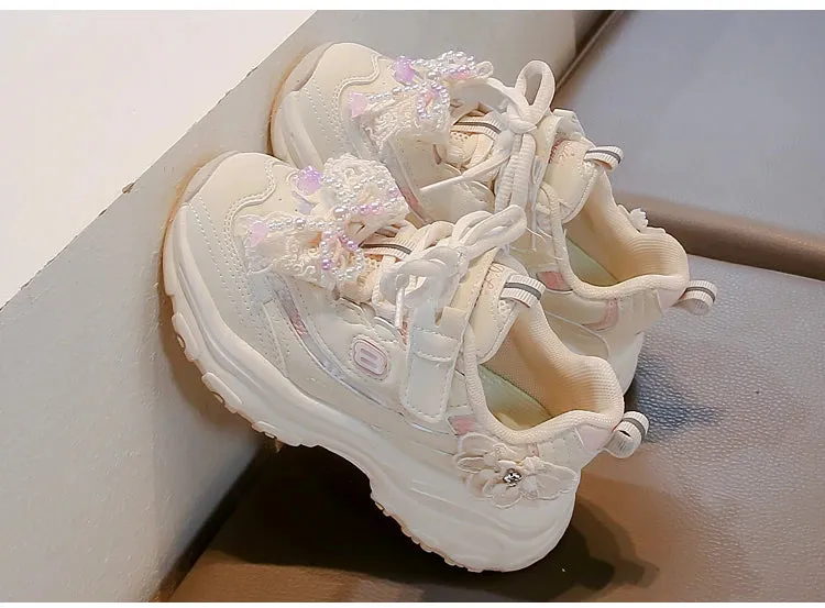BreezeFit Girls' Lightweight Non-Slip Sneakers