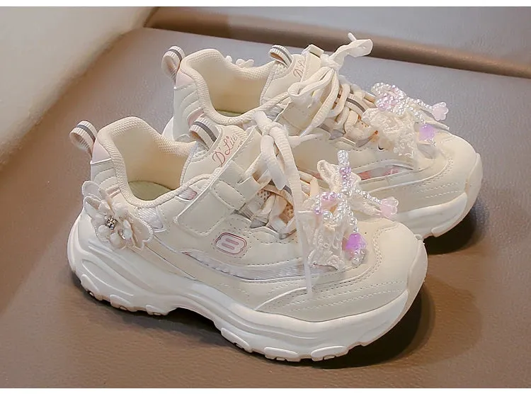 BreezeFit Girls' Lightweight Non-Slip Sneakers
