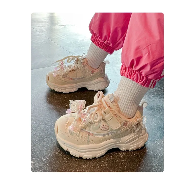 BreezeFit Girls' Lightweight Non-Slip Sneakers