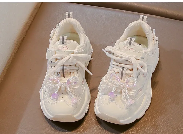 BreezeFit Girls' Lightweight Non-Slip Sneakers