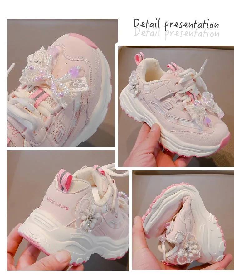 BreezeFit Girls' Lightweight Non-Slip Sneakers