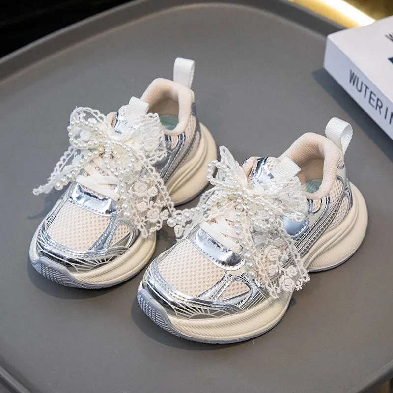 BreezeFit Girls' Lightweight Non-Slip Sneakers