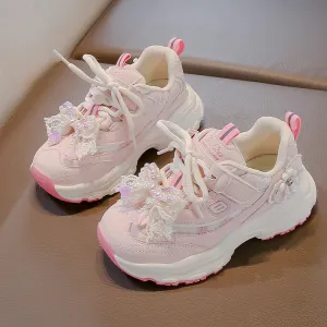 BreezeFit Girls' Lightweight Non-Slip Sneakers
